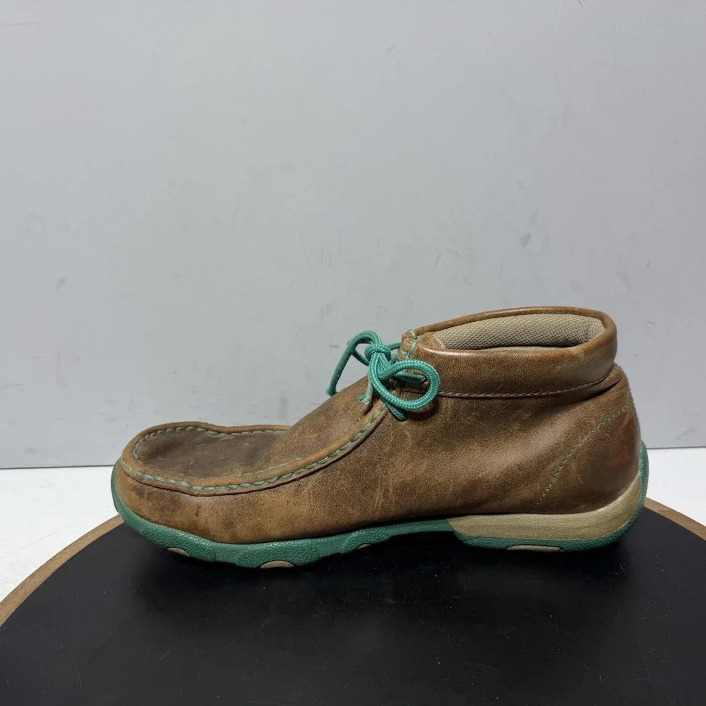 Twisted X Shoes Mens Size 10 Brown Leather Moc Toe Driving Comfort WDM0020